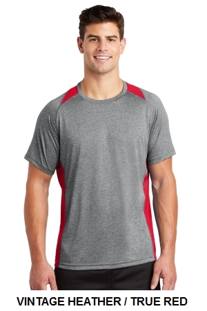 Sport-Tek Heather Colorblock Contender Tee.  SPORT-TEK  ST361