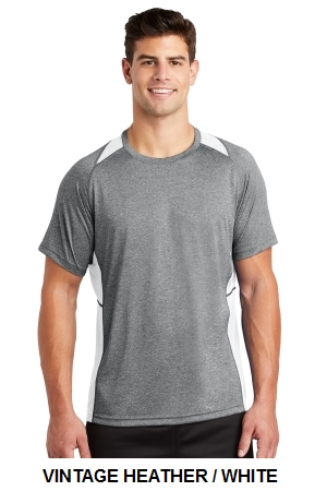 Sport-Tek Heather Colorblock Contender Tee.  SPORT-TEK  ST361