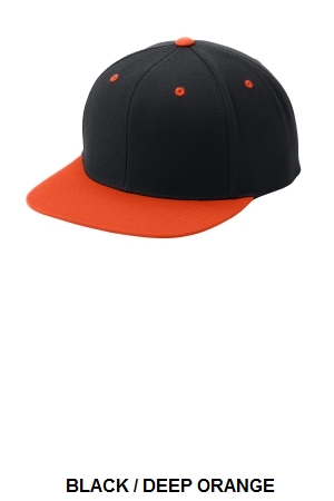 Sport-Tek Flat Bill Snapback Cap. STC19.