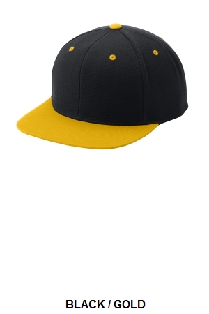 Sport-Tek Flat Bill Snapback Cap. STC19.