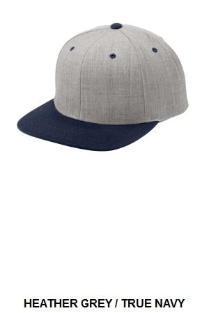 Sport-Tek Flat Bill Snapback Cap. STC19.