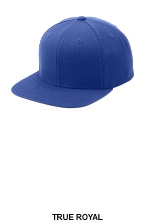 Sport-Tek Flat Bill Snapback Cap. STC19.