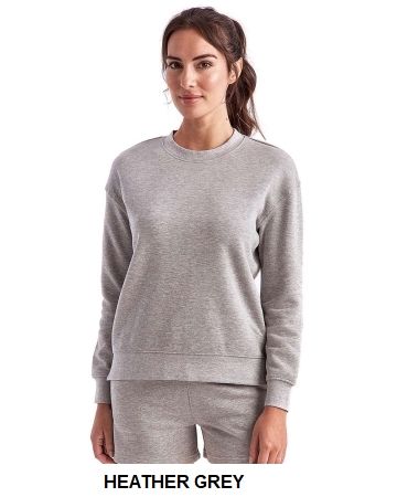 TriDri Women's Billie Side-Zip Crewneck Sweatshirt.  TRIDRI  TD600