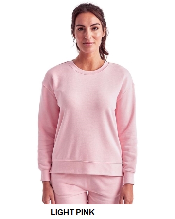 TriDri Women's Billie Side-Zip Crewneck Sweatshirt.  TRIDRI  TD600