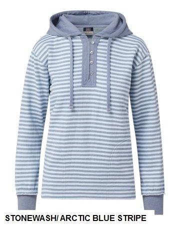 MV Sport - Womens Alina Henley Hooded Sweatshirt - W24128.  MVSPORTS  W24128